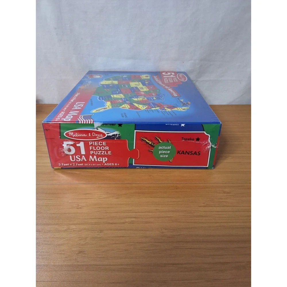 Melissa & Doug USA Map Floor Puzzle 51pcs 3' X 2' SEALED